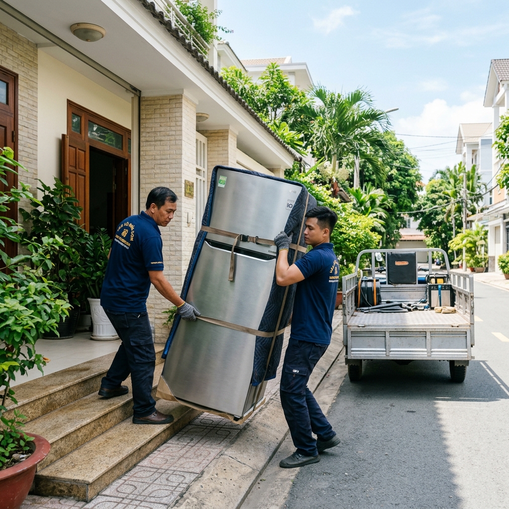 Đội ngũ nhân viên chuyên nghiệp bốc xếp đồ an toàn