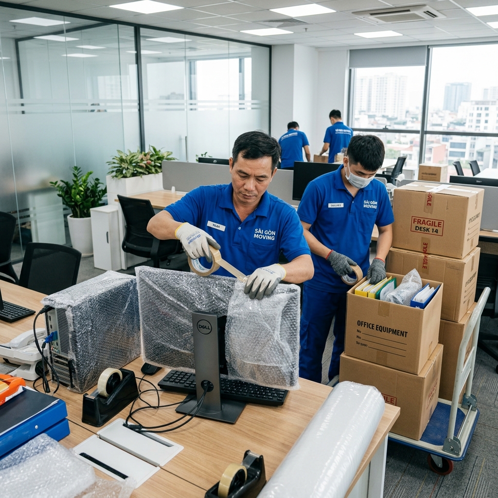 Đóng gói thiết bị điện tử cẩn thận Đóng gói thiết bị điện tử cẩn thận