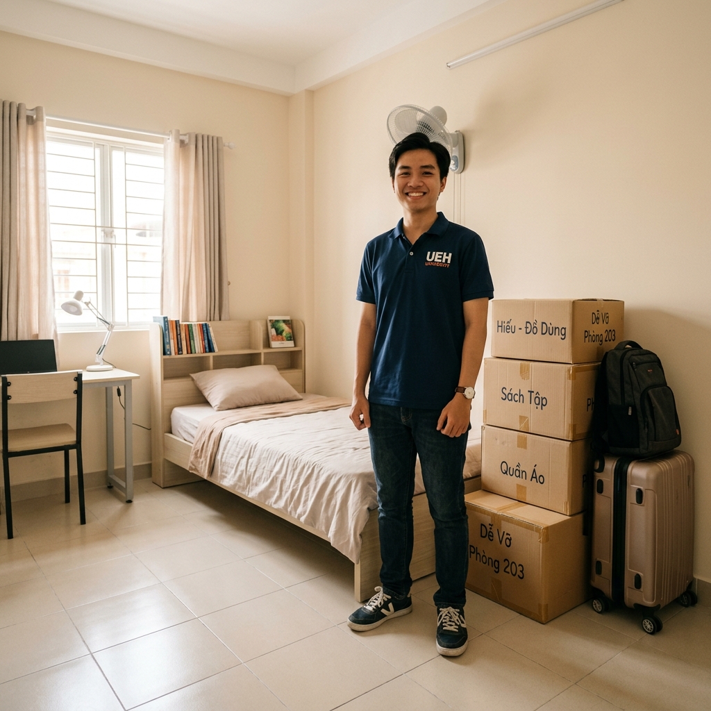Sinh viên nhanh chóng dọn vào phòng mới Sinh viên nhanh chóng dọn vào phòng mới