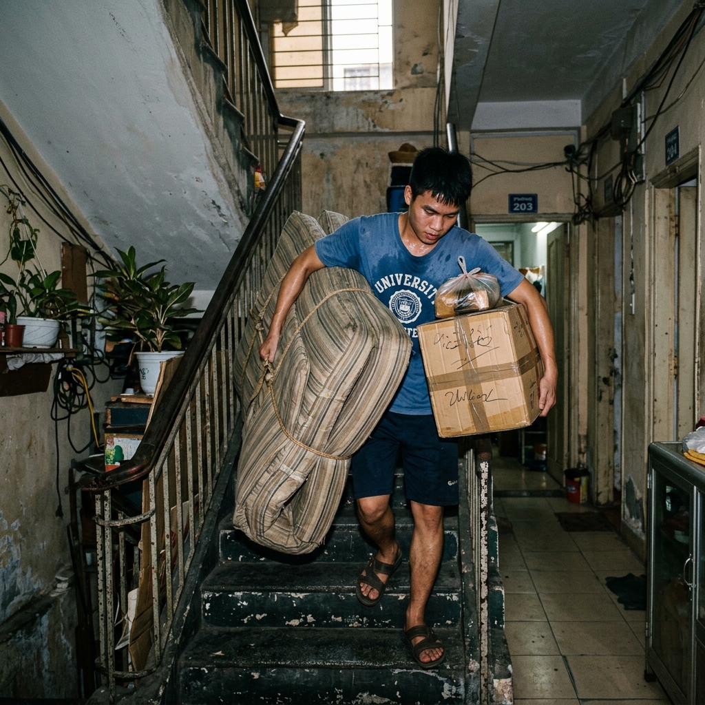 Sự vất vả khi tự chuyển nhà trọ sinh viên Sự vất vả khi tự chuyển nhà trọ sinh viên