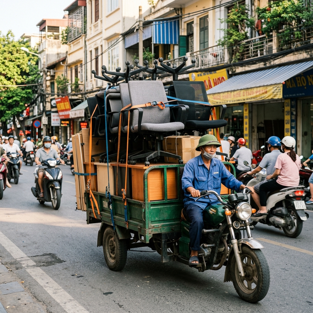Xe ba gác chuyển đồ văn phòng an toàn Xe ba gác chuyển đồ văn phòng an toàn