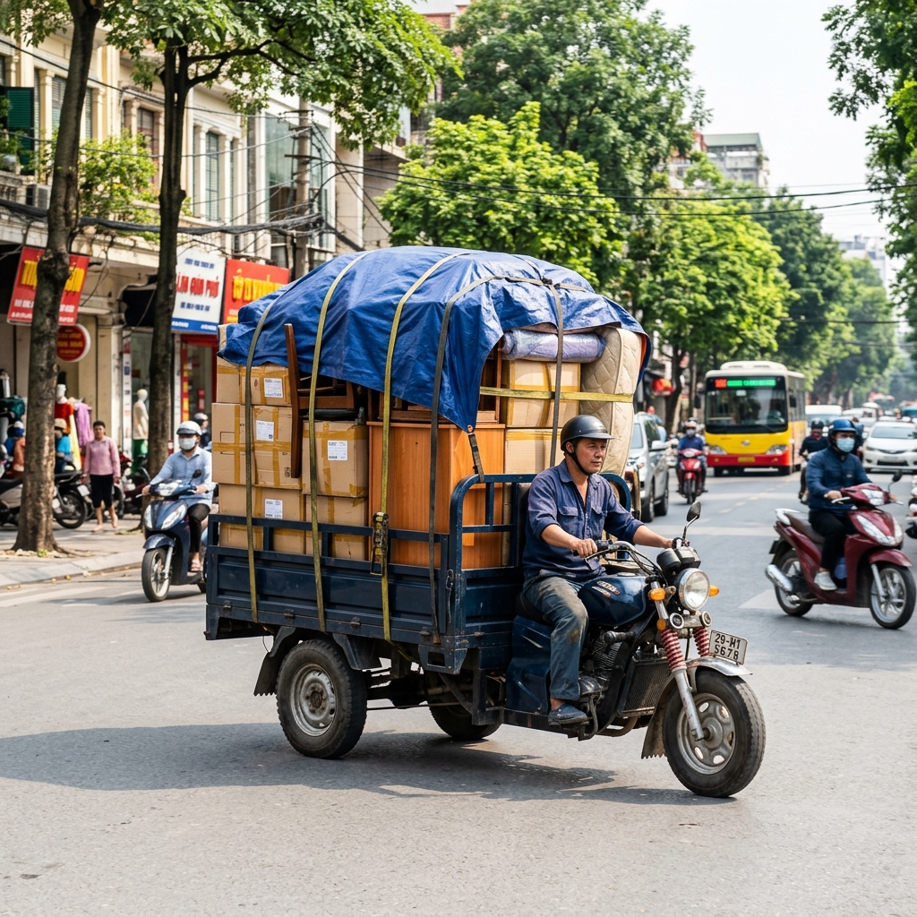 Xe ba gác chuyển nhà chở hàng an toàn Xe ba gác chuyển nhà chở hàng an toàn